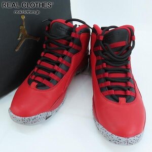 AIR JORDAN 10 RETRO "BULLS OVER BROADWAY" 705178-601 (ジムレッド/ブラック/ウルフグレー)