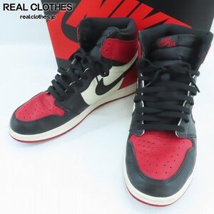 AIR JORDAN 1 RETRO HIGH OG "BRED TOE" 555088-610 （ジムレッド/サミットホワイト/ブラック）