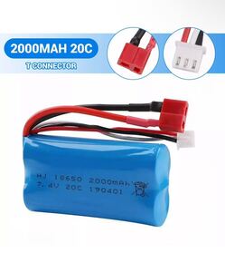 2本セット 7 4V 2000mAh 2s リチウムイオン バッテリー Tプラグ