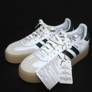 WMNS SAMBAE "FOOTWEAR WHITE COLLEGIATE GREEN" ID0440 (クラウドホワイト/カレッジグリーン/クラウドホワイト)