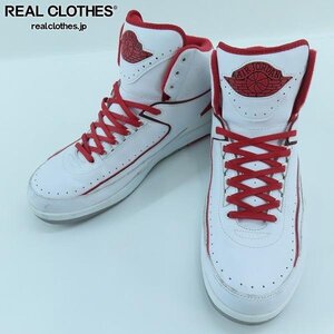 AIR JORDAN 2 RETRO "CHICAGO HOME" 385475-102 （ホワイト/バーシティレッド/ナチュラルグレー）