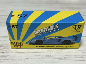 MINI GT 1/64 LB Works ランボルギーニ アヴェンタドール ライトブルー