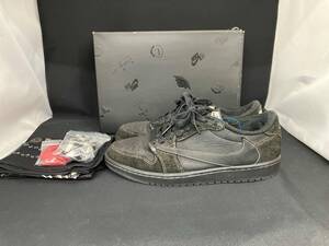 TRAVIS SCOTT × AIR JORDAN 1 LOW OG SP "BLACK PHANTOM" DM7866-001 (ブラック/ファントム/エールブラウン/レーサーブルー/チームオレンジ)