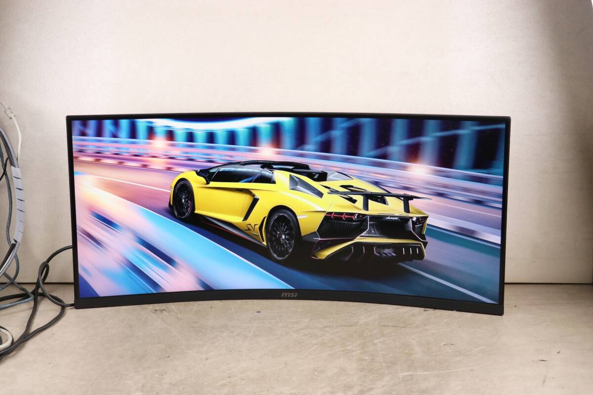 8737 曲面型 ゲーミングモニター 2024年製 msi MAG345CQR 34型ウルトラ