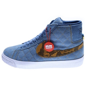 27cm NIKE SB ZOOM BLAZER MID QS 2 SUPREME DENIM DX8421-400 ナイキ