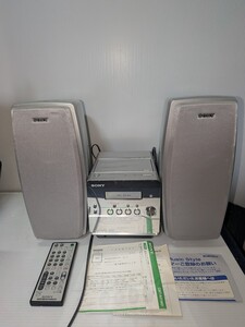 ジャンク品 SONY CMT-A01MD MD/CD/カセット/ラジオ ミニコンポ