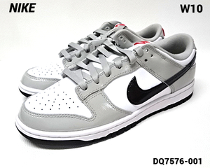 NIKE DUNK LOWナイキ ダンク ホワイト/グレー パテント エナメル 新品