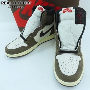 TRAVIS SCOTT × AIR JORDAN 1 RETRO HIGH OG "MOCHA" CD4487-100 （セイル/ダークモカ/ユニバーシティレッド/ブラック）