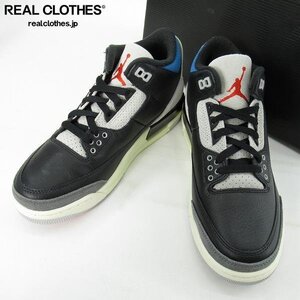 AIR JORDAN 3 RETRO "RARE AIR" IB8967-004 （ブラック/ニュートラルグレー/ミリタリーブルー/チリレッド）