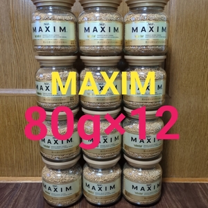 AGF MAXIM マキシム インスタントコーヒー 瓶 80g 12個セット｜Yahoo