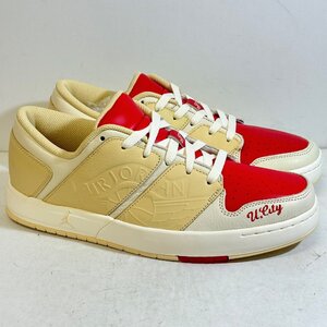 JAYSON TATUM × JORDAN NU RETRO 1 LOW "FRESH INK" FB1300-100 （ペールアイボリー/ユニバーシティレッド/ペールバニラ）