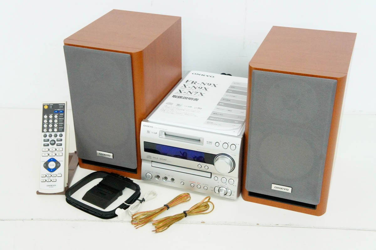 ONKYO FR-N3X CD MDチューナーアンプ本体 リモコン付き 動作品 現状