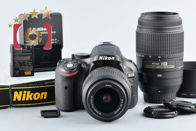 Nikon D5200 ショット数少なめ 一眼レフカメラ すぐ使える 手ぶれ補正