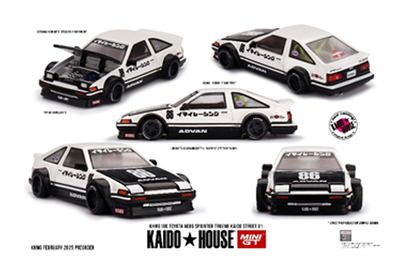 街道ハウス MINIGT 1/64 Toyota AE86 スプリンタートレノ V1 MINI GT