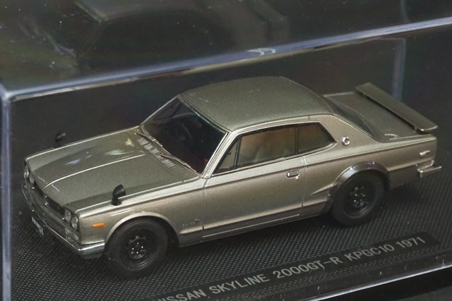美品 1/43 NISSAN SKYLINE GT-R KPGC10 1971 シルバー EBBRO ミニカー