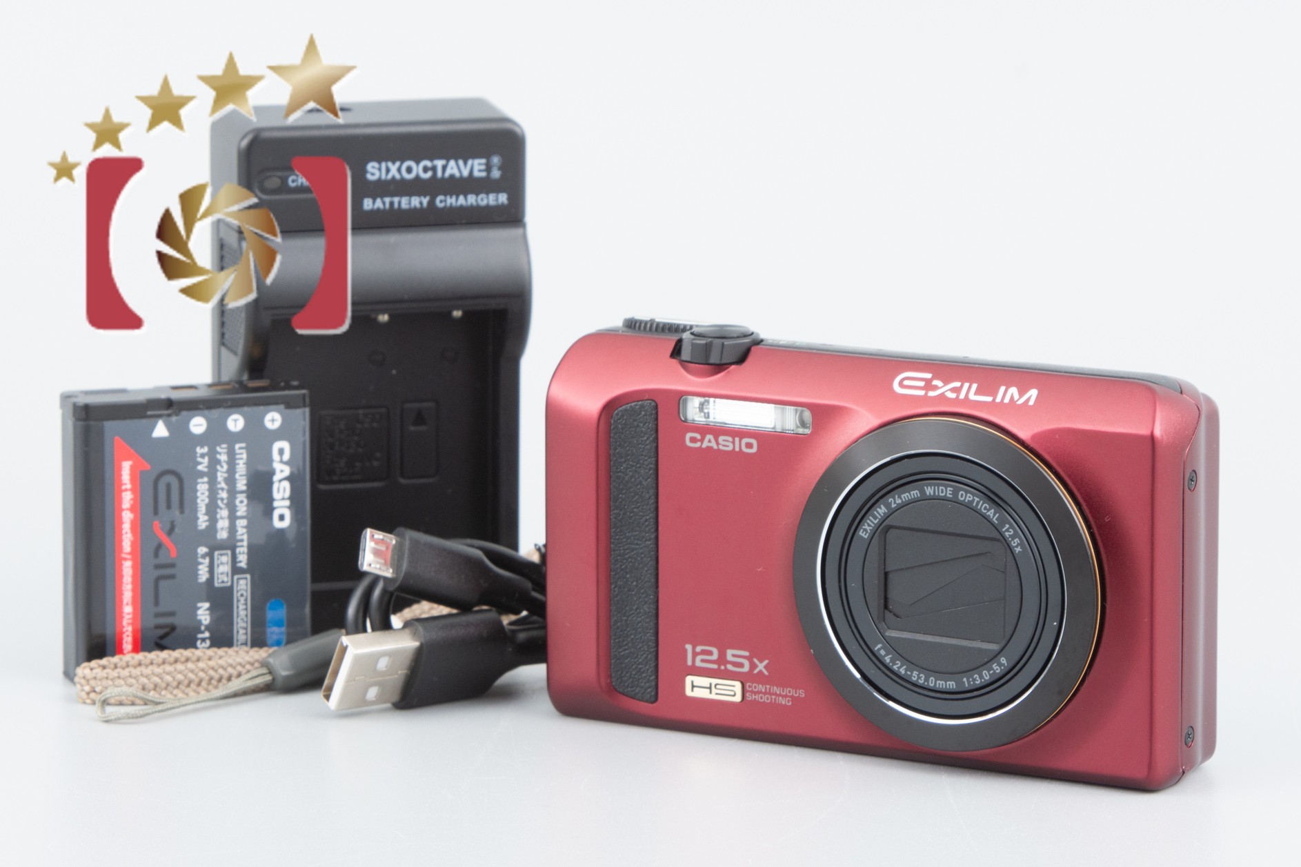 Yahoo!オークション - 動作品 CASIO カシオ EXILIM EX-ZR300 レッド