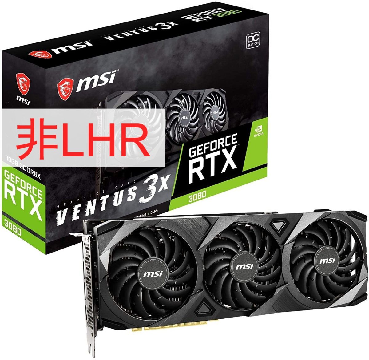 ジャンク】MSI GeForce RTX 3080 VENTUS 3X 10G / 動作不良・パーツ 