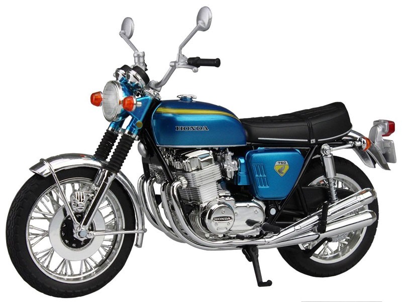 アオシマ ホンダ CB750 FOUR K0 1/12 完成品 キャンディブルー 1/12 完成品バイクシリーズ Honda CB750FOUR(K0) キャンディブルー