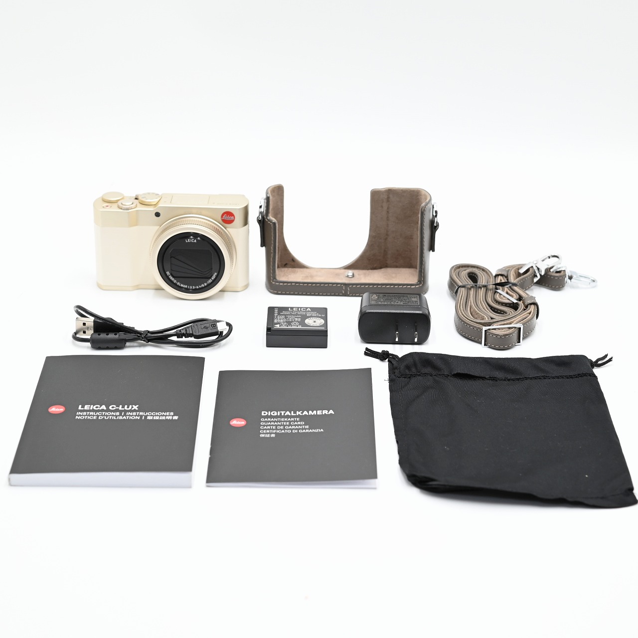 Leica C-Lux ライトゴールド 純正レザーケース付き 訳あり品 1インチ