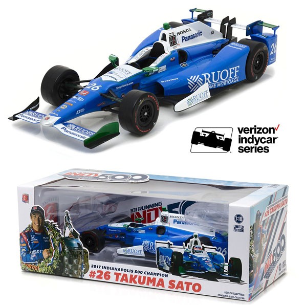 グリーンライト 1/18 2017 インディ500 記念限定 佐藤琢磨直筆サイン グリーンライト 1/18 2017 インディ500 第101回記念限定モデル 佐藤