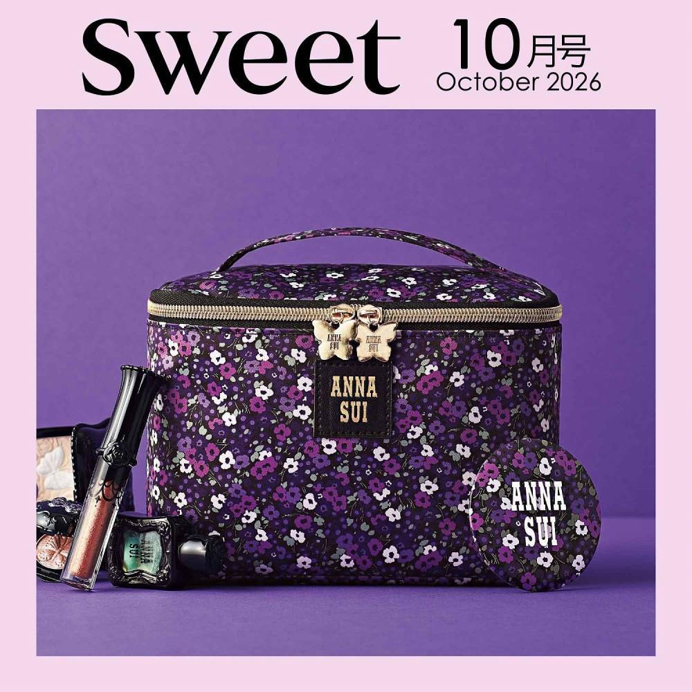 アナスイ / バニティボックス缶 sweet付録 ANNA SUI アナスイ フラワー柄 バニティポーチ＆缶ミラー
