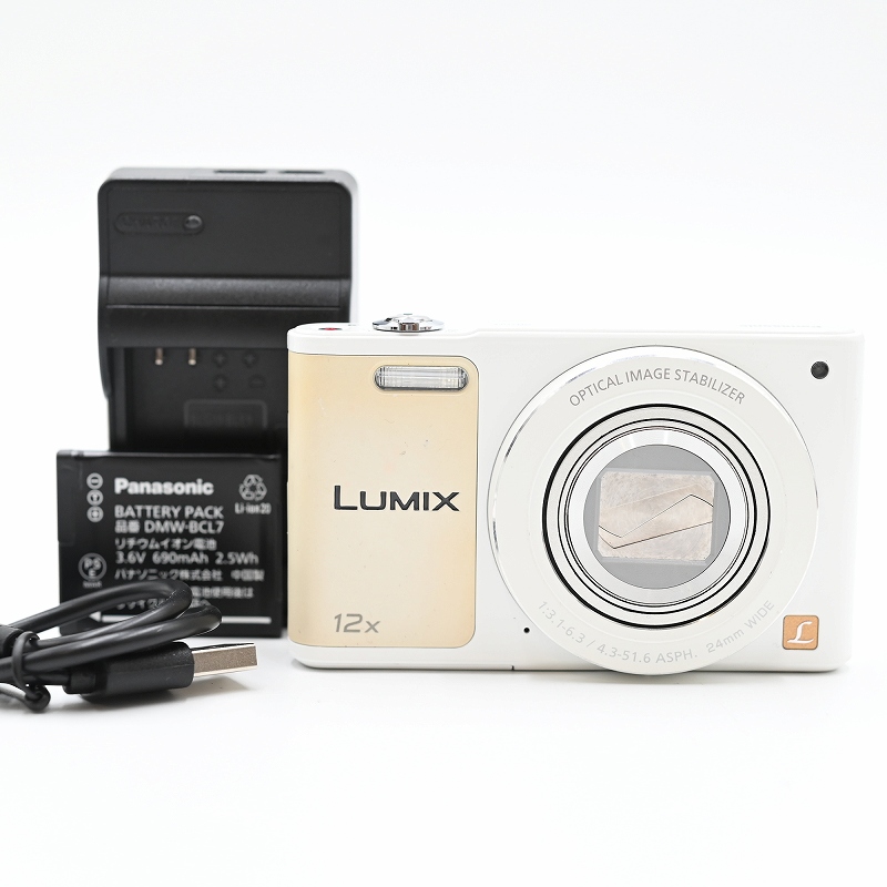 Yahoo!オークション - 動作OK Panasonic LUMIX DMC-SZ10 ホワイト コ