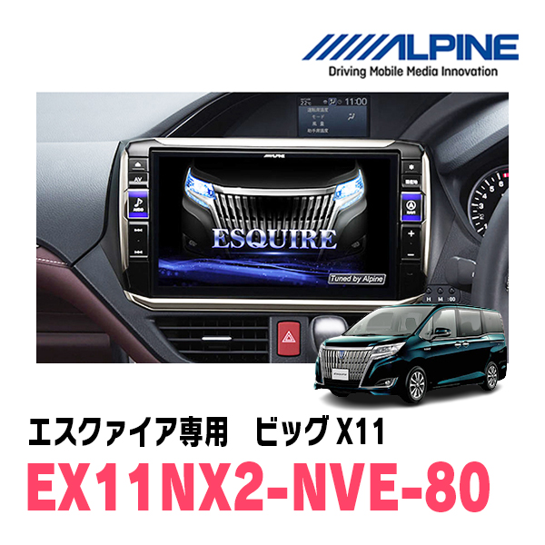 美品 アルパイン EX11NX2 NVE-80 ナビ ヴォクシー ノア エスクワイア