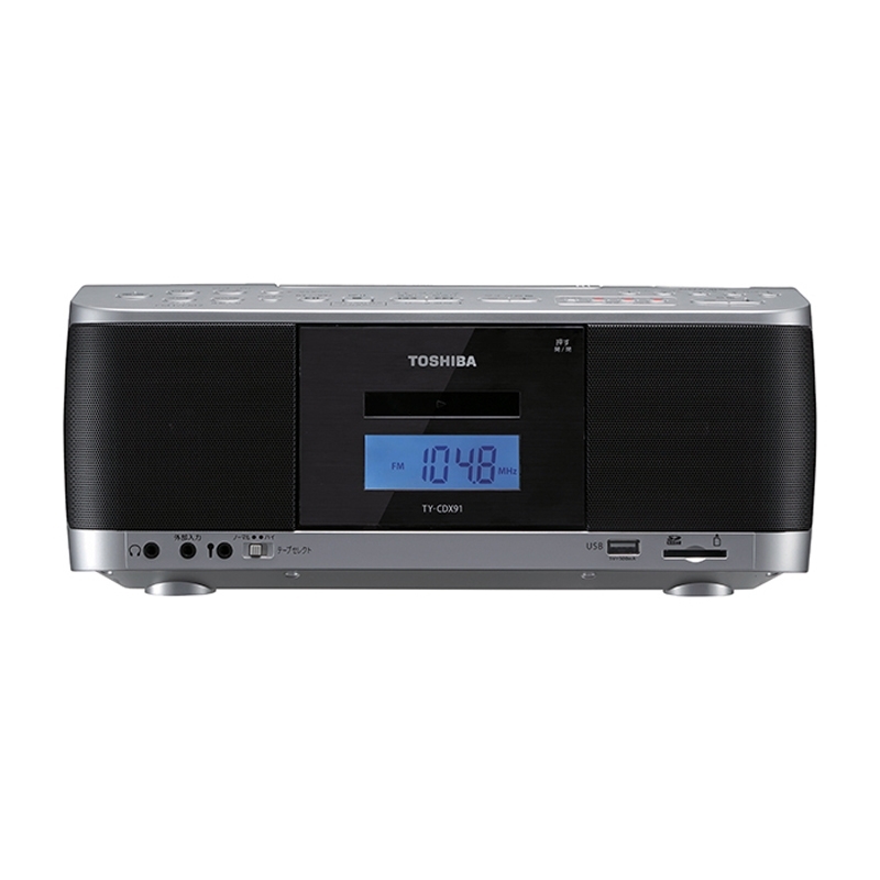 TOSHIBA 東芝 SD/USB/CD ラジオカセットレコーダー TY-CDX92 シルバー