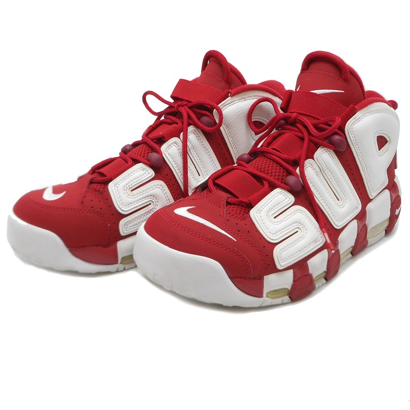 SUPREME × AIR MORE UPTEMPO "WHITE RED" 902290-600 （バーシティレッド/ホワイト）