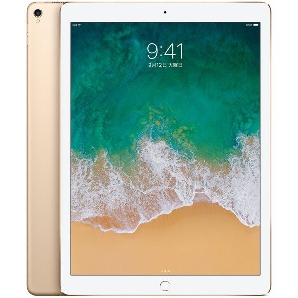 完動品iPad proゴールド 12.9インチ大画面 充電ケーブル付き iPad Pro 12 9 64GB ゴールド 箱 充電 アダプタ ケーブル付き Wi-Fi