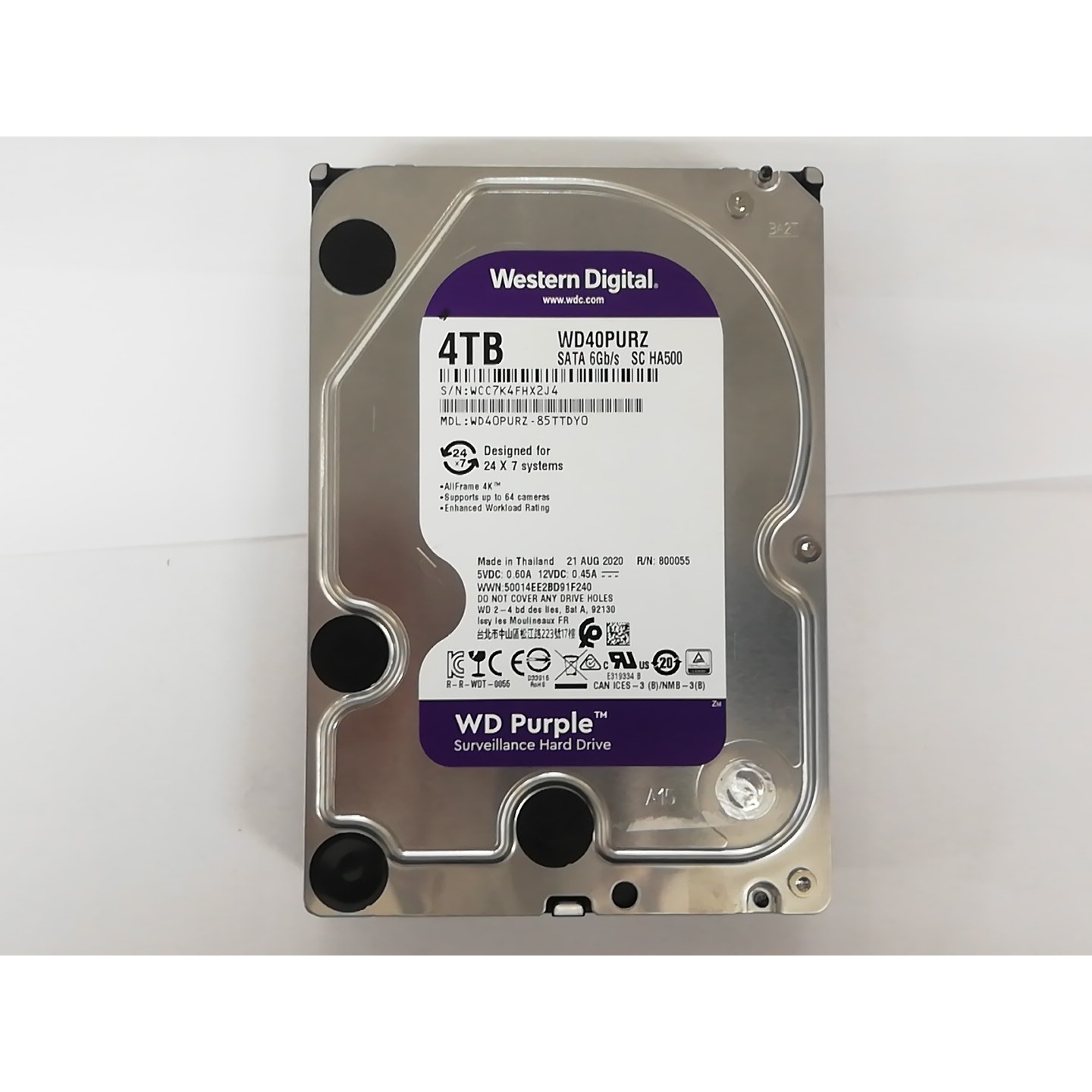 Yahoo!オークション - WD Purple 4TB 3.5インチ 内蔵HDD WD40PURZ / Cr