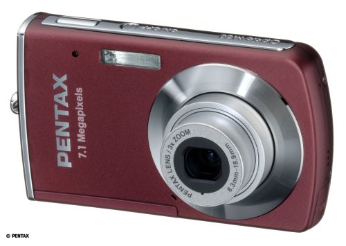 ⑦PENTAX Optio M30 ワインレッド デジカメ 充電器・バッテリー付