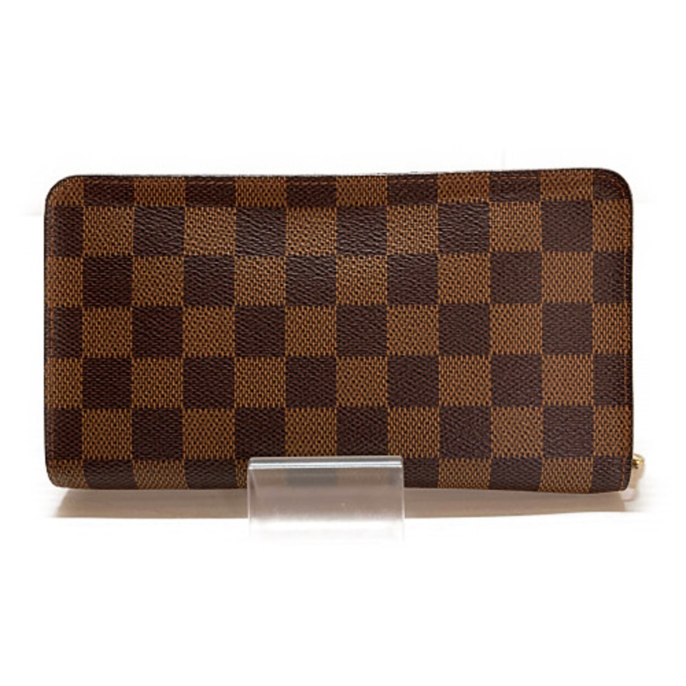 ルイヴィトン　ダミエ　エベヌ　ブラウン LOUIS VUITTON ルイヴィトン ダミエ エベヌ ポルトモネジップ ラウンド