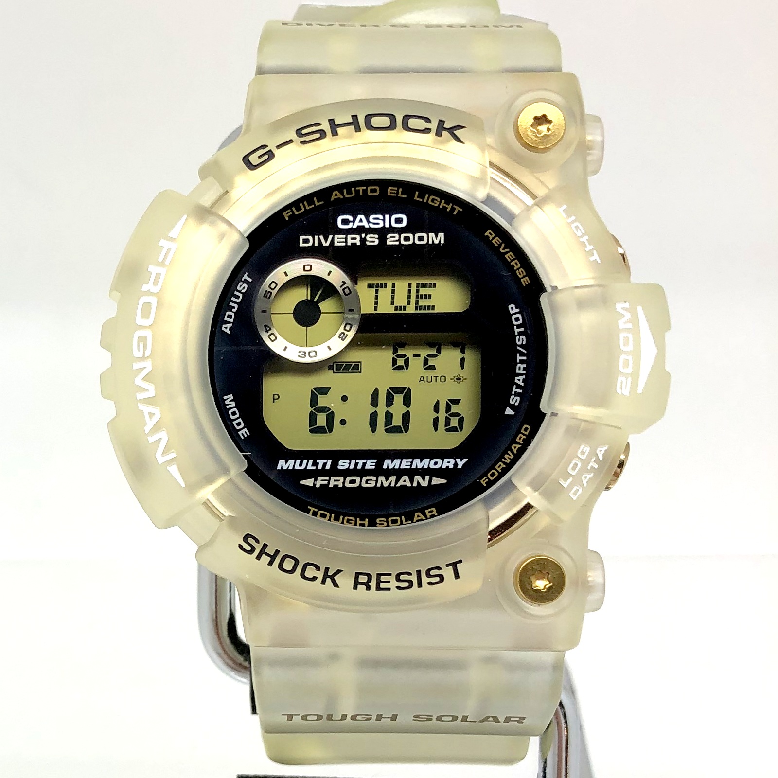 レアG-SHOCK GW-225E 7JF 25周年限定 FROGMAN チタン GW-225E-7JF グロリアスゴールド FROGMAN(フロッグマン)25周年記念