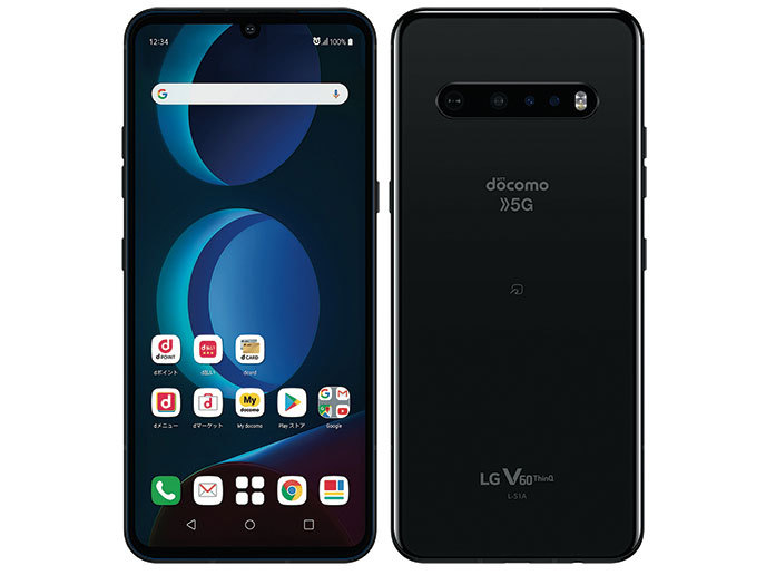 本人確認済の方のみ】LG V60 ThinQ 5G L-51A Black デュアルスクリーン