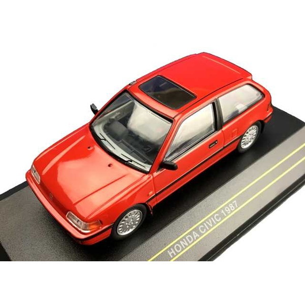 Yahoo!オークション- ホンダシビック 1987 レッド （1/43スケール