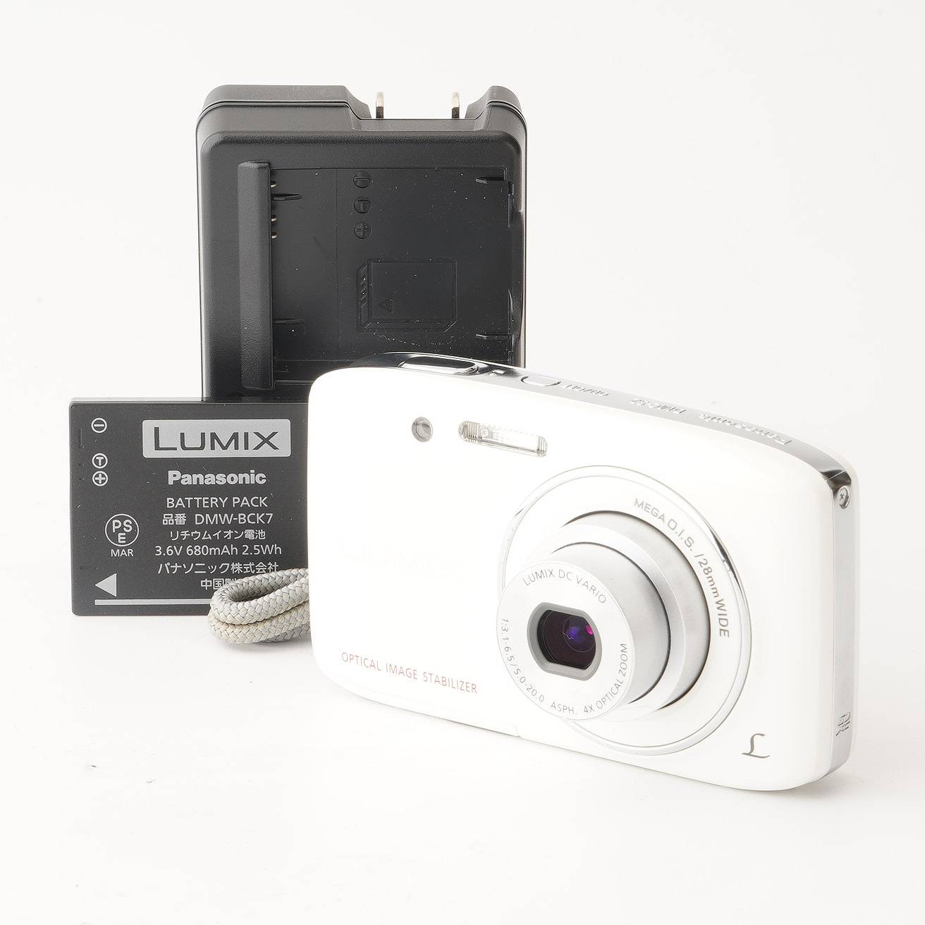 光学4倍ズーム ハイビジョンHD動画 Panasonic LUMIX DMC-S2 ホワイト白