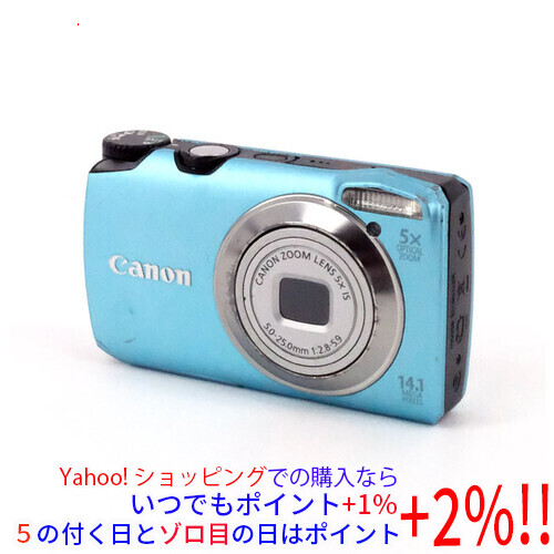 動作良好 Canon PowerShot A3200 IS ブルー デジタルカメラ 14 1メガ