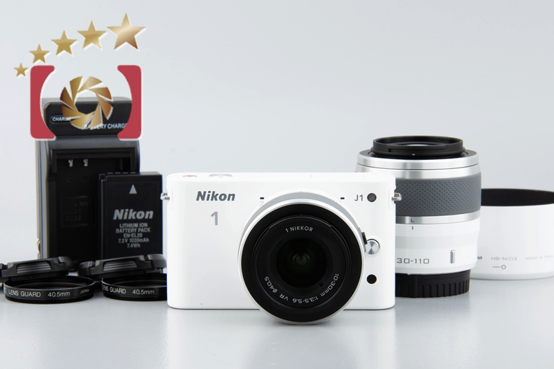Yahoo!オークション - Nikon 1 J1 ホワイト ニコン ミラーレス一眼 ダ