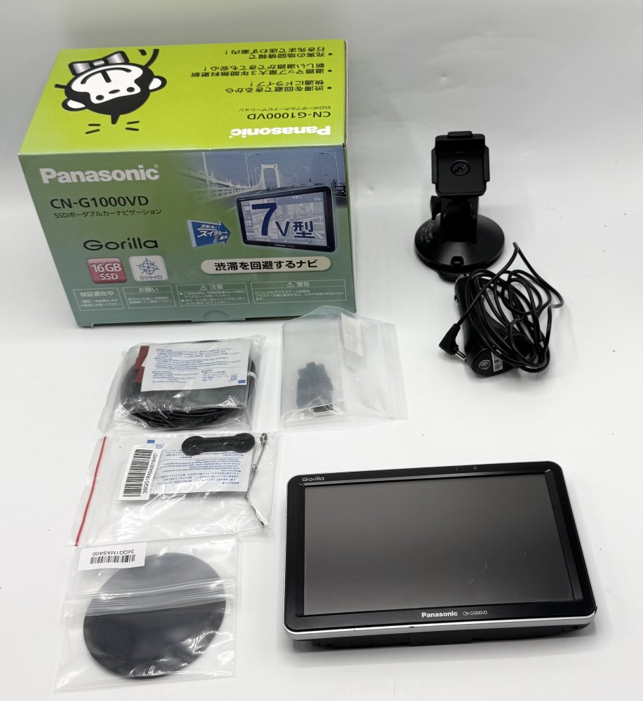 パナソニックゴリラ ポータブルナビ CN-G1000VD 2016年式19年地図 パナソニック ポータブルナビ Gorilla CN-G1000VD【2026年最新地図更新