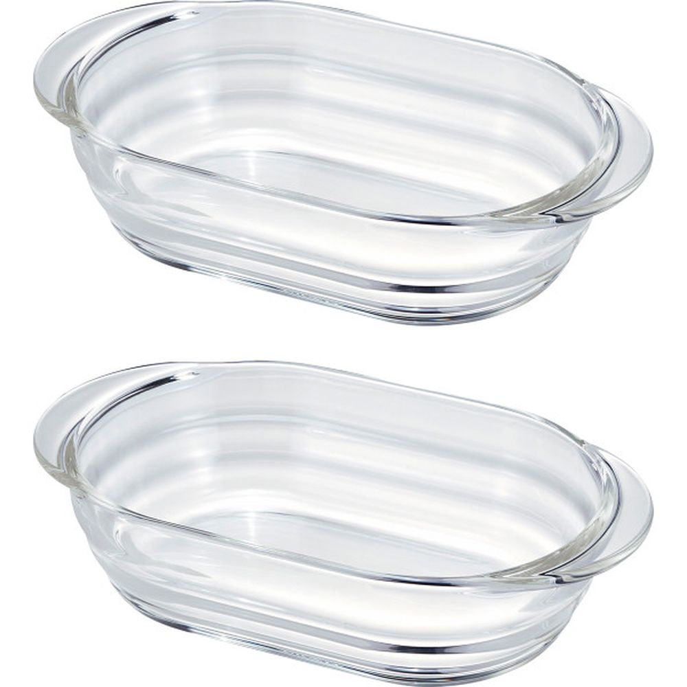 HARIO 耐熱ガラス製 グラタン皿 600ml HGZO-60-BK(HGZO-1812) 【2枚入】