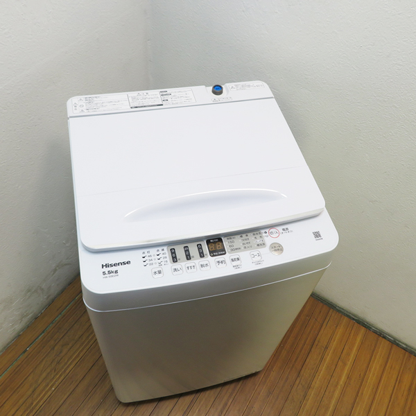 ハイセンス Hisense 洗濯機 2023年製 5 5kg ホワイト 高年式 格安 送料