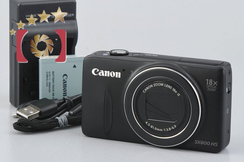 Canon Power Shot SX600 HS 16mp 18x Black 充電器付き 動作確認済み
