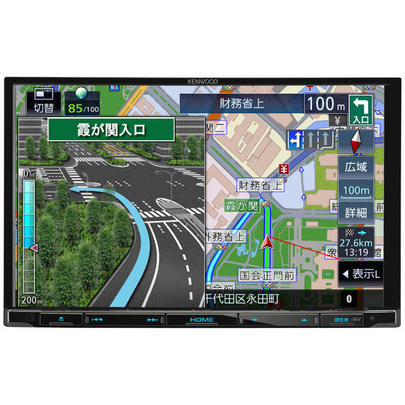 ケンウッド製8インチ地デジメモリーナビ MDV-S706L 地図2025年版 未