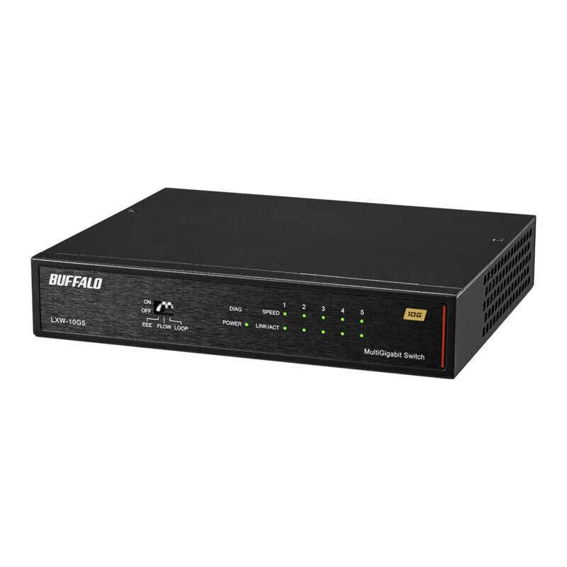 BUFFALO 5ポート スイッチングハブ LXW-10G5 10Gbps対応｜Yahoo!フリマ