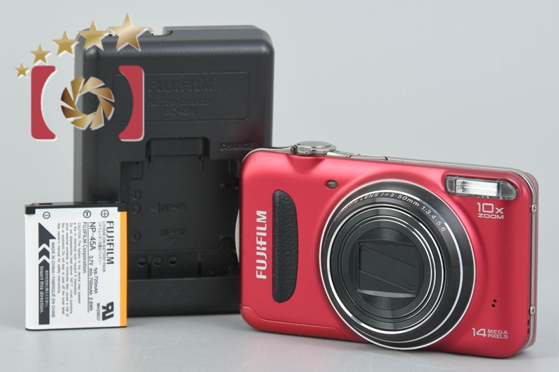 富士フイルム FUJIFILM FinePix T300 コンデジ 赤 レッド デジカメ