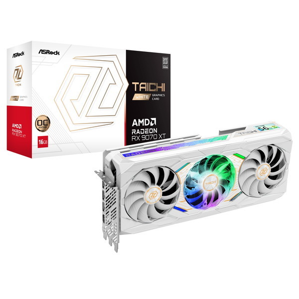新品・購入証明】ASRock RX9070XT Taichi /白構成PCの最上位グラボ