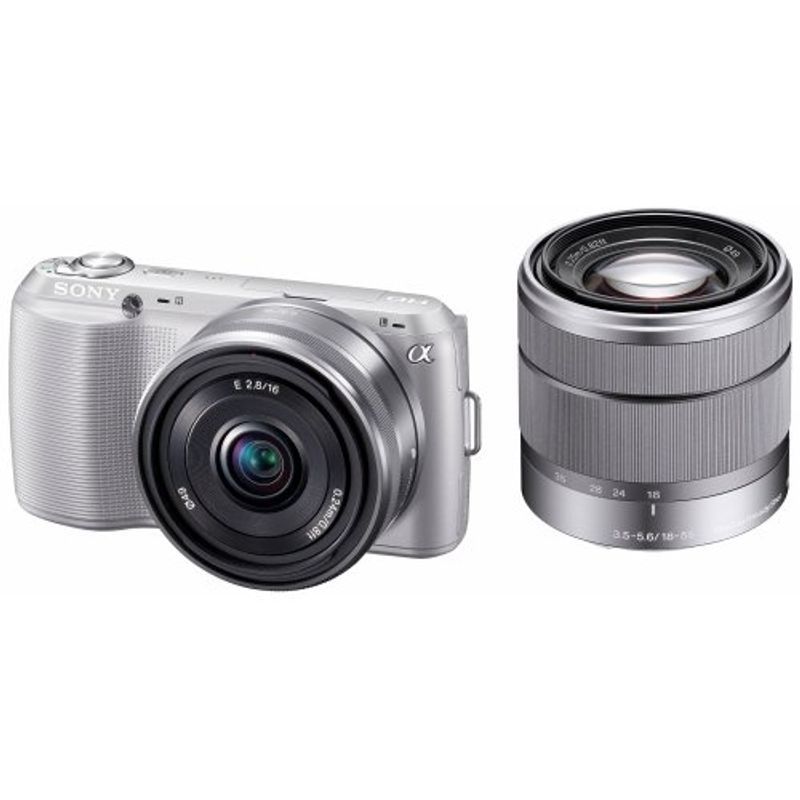 894【美品】SONY NEX-C3D レンズキットシルバー 18㎜～55㎜レンズ箱