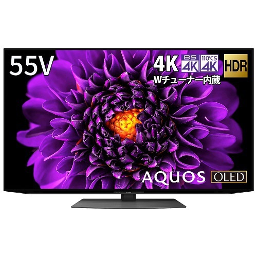 SHARP 有機ELテレビ 4T-C55DS1 55型 本体【直接引き取り可】 SHARP AQUOS 有機ELテレビ 4T-C55DS1 55インチ 2021年製【直接引き取り