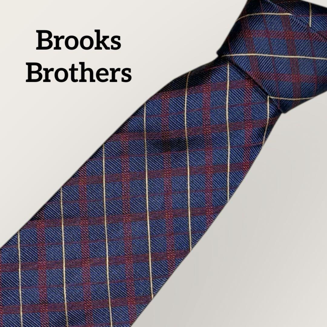 美品　Brooks Brothers ネクタイ チェック柄 シルク製　ブルックスブラザーズ